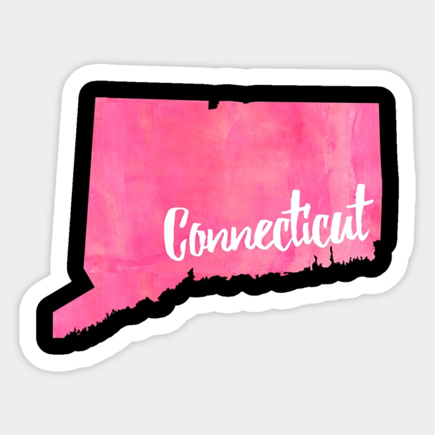 Pink Connecticut Sticker by lolosenese